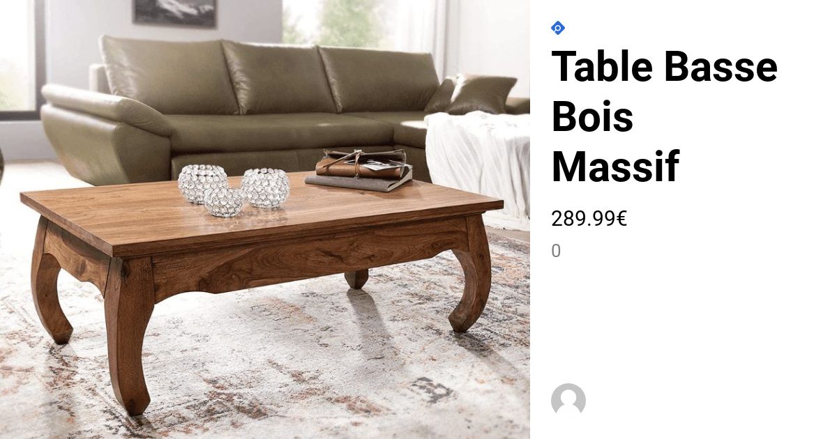 Table Basse Bois Massif – Table Du Salon™ : La Destination pour Tables ...
